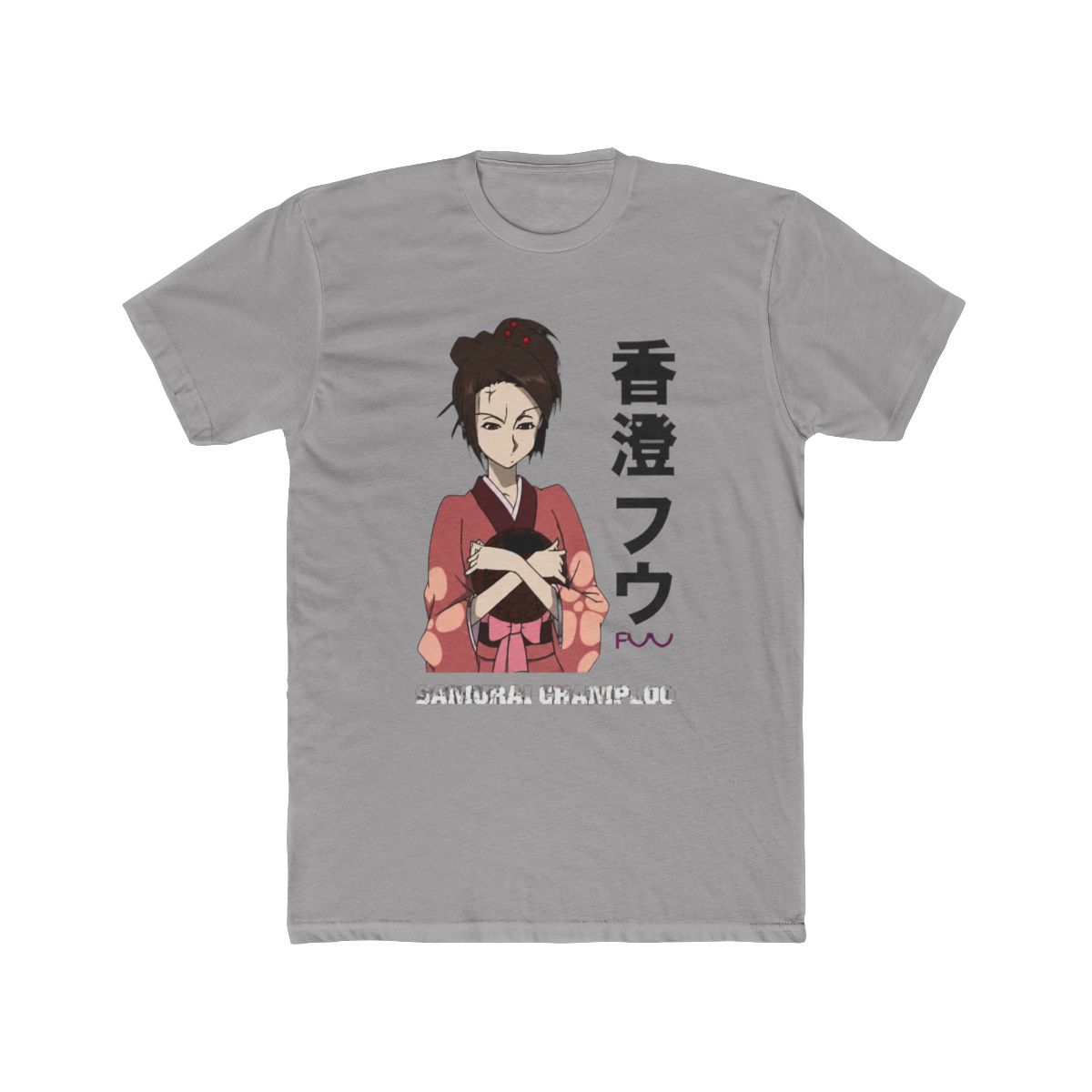 Samurai Champloo T Shirt - Jin Sce Over Logo (Large) - Official t-shirts merchandise