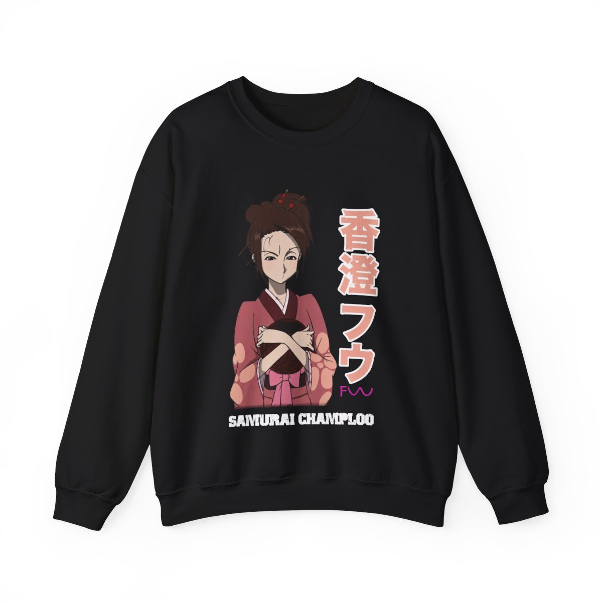 Bioworld Samurai Champloo Fuu Kanji Logo Black Hoodies-XS