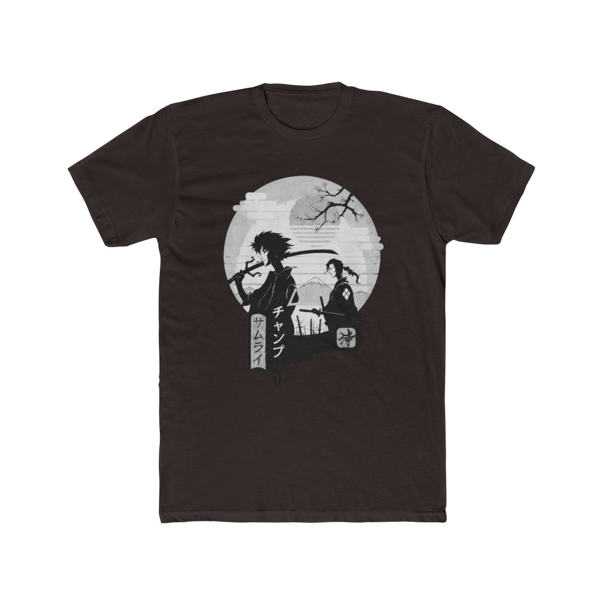 Samurai Champloo Silhouette T Shirt | Garment-Dyed Cotton Fan Art - alternate angle 2, merchandise
