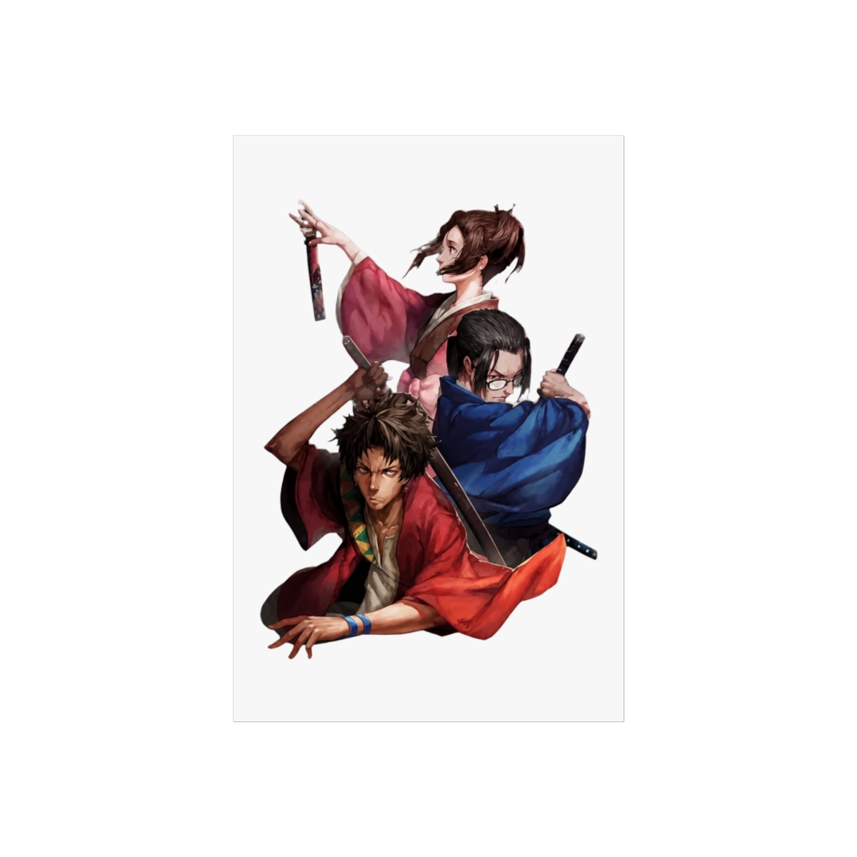 Fight In Samurai Champloo Japanese Adventure Action Anime Wall Art