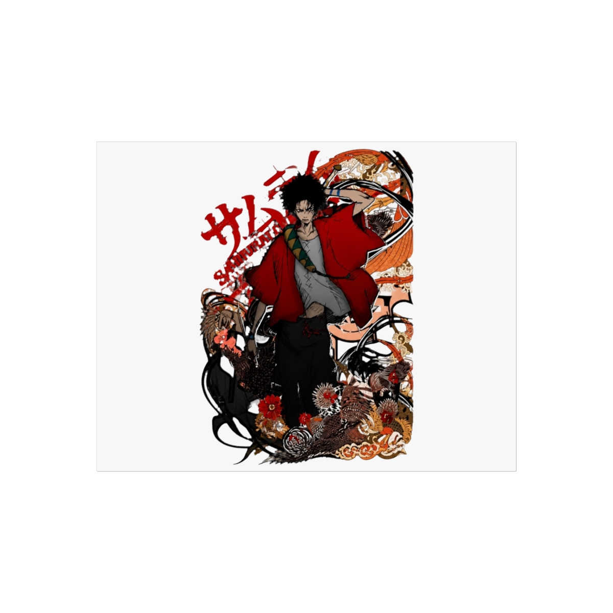 On-top Samurai Champloo Japanese Adventure Action Anime Wall Art - alternate angle 3, merchandise