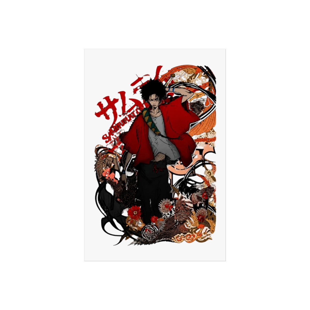 On-top Samurai Champloo Japanese Adventure Action Anime Wall Art