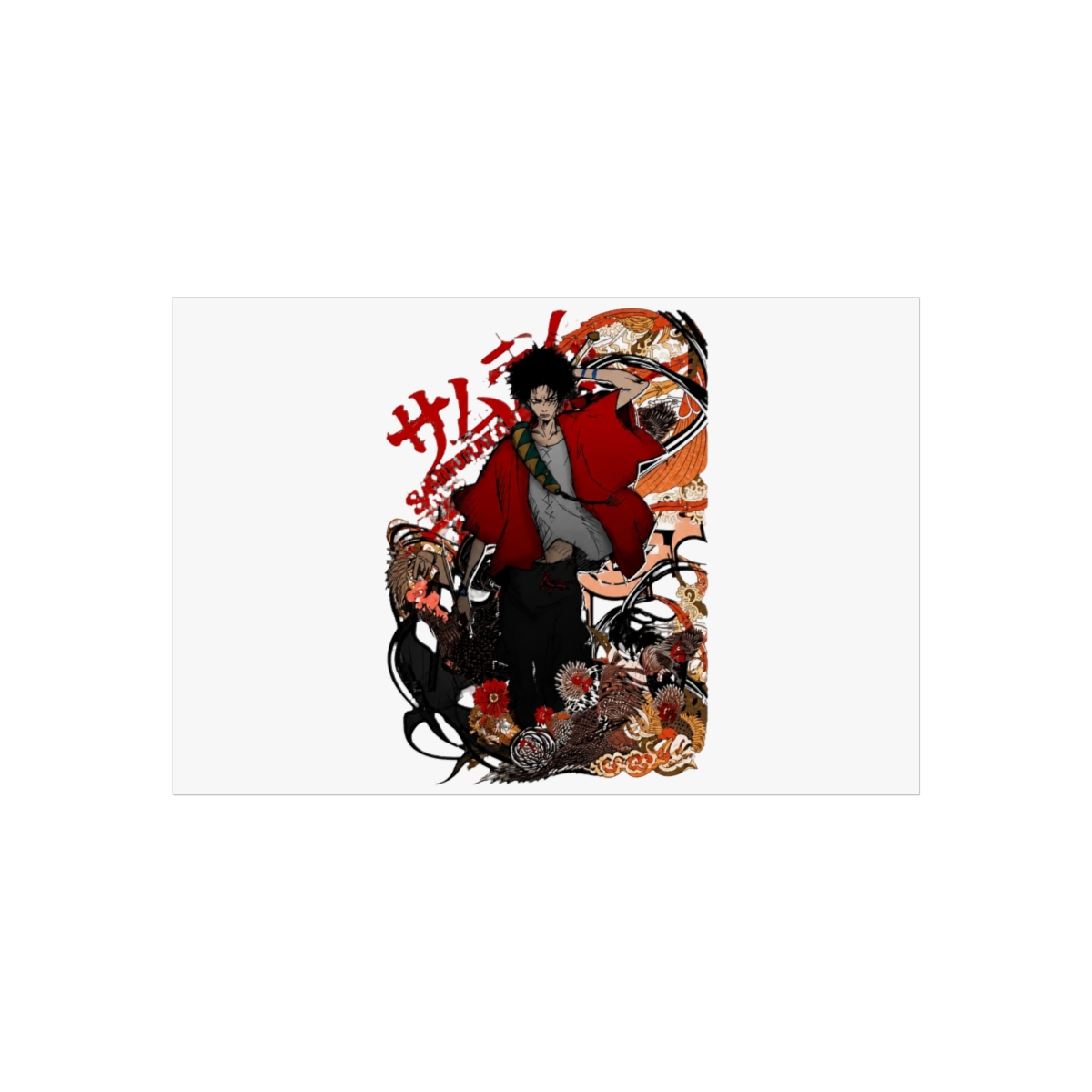 On-top Samurai Champloo Japanese Adventure Action Anime Wall Art - alternate angle 2, merchandise