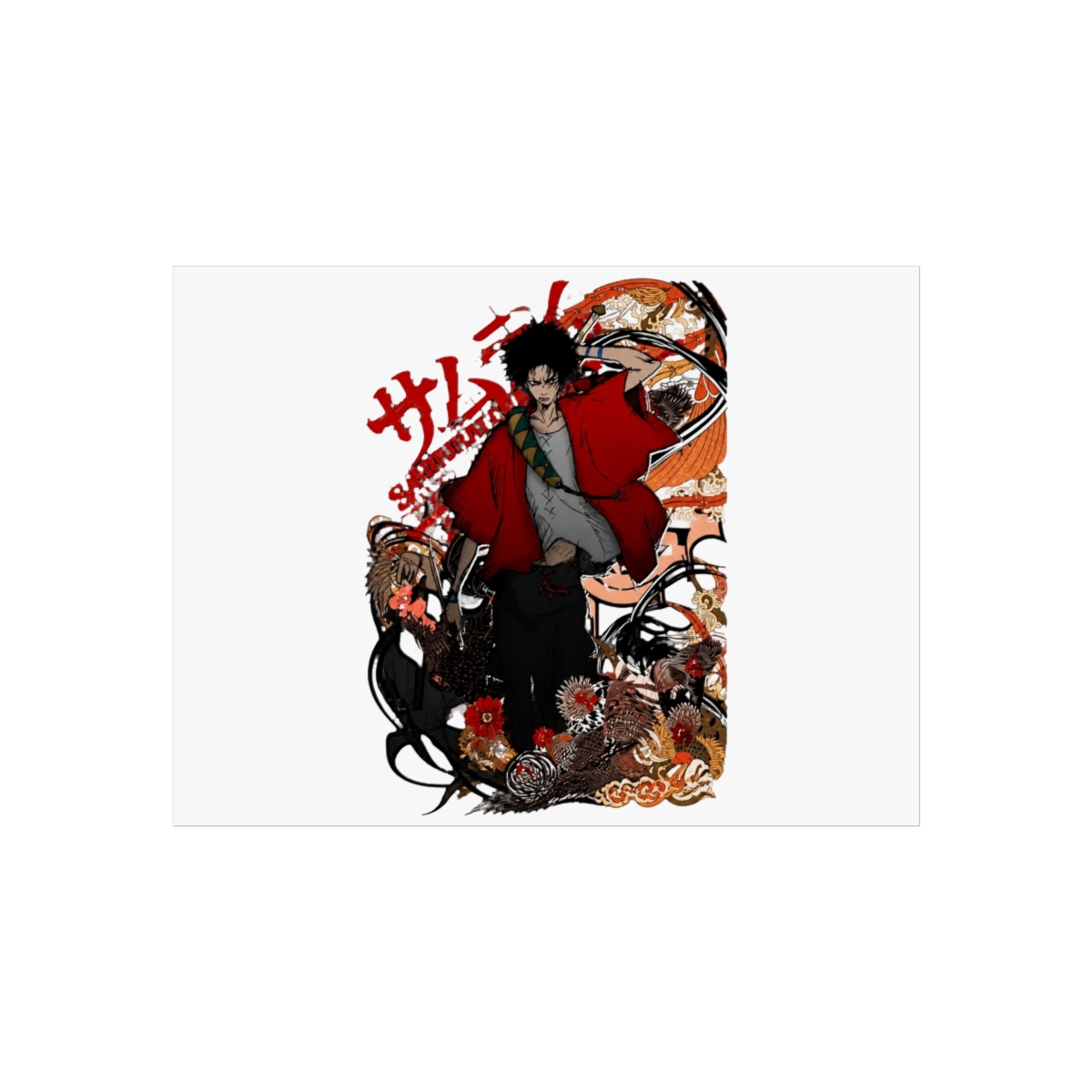 On-top Samurai Champloo Japanese Adventure Action Anime Wall Art - alternate angle 4, merchandise
